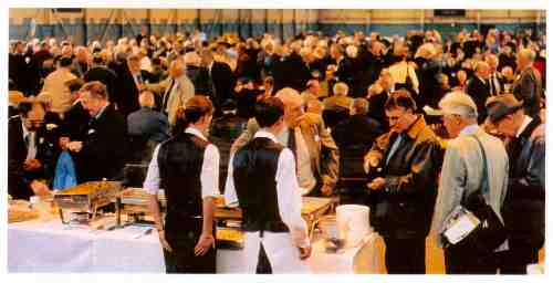 Ex Apprentices at lunch during the Triennial 2004