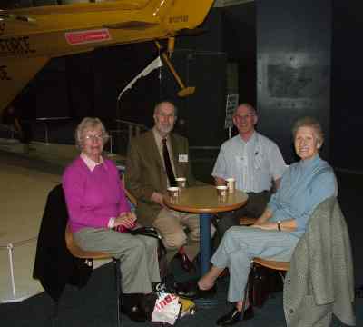 A group of people having a tea break.